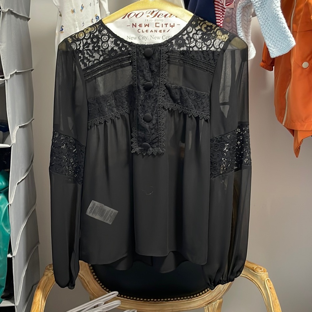 Black silk blouse